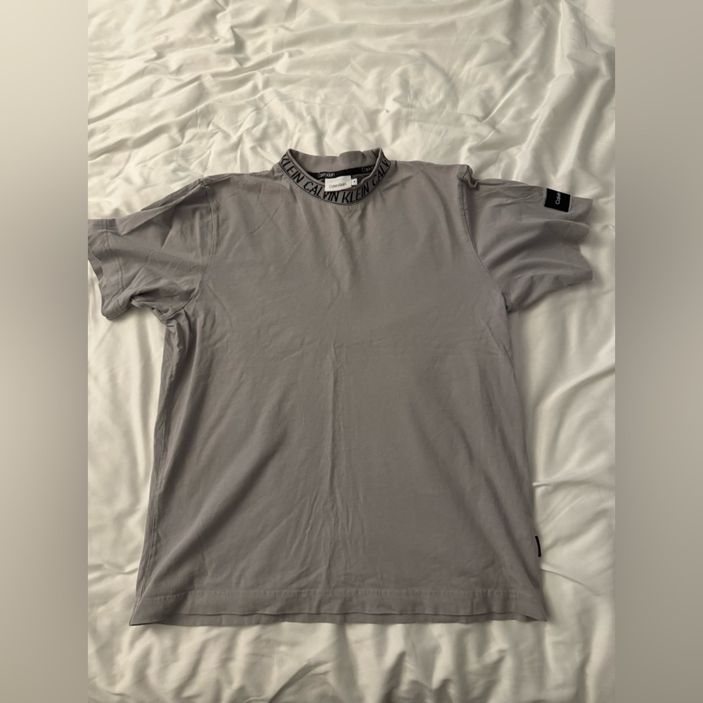 Grey Calvin Klein Mock Tee Shirt